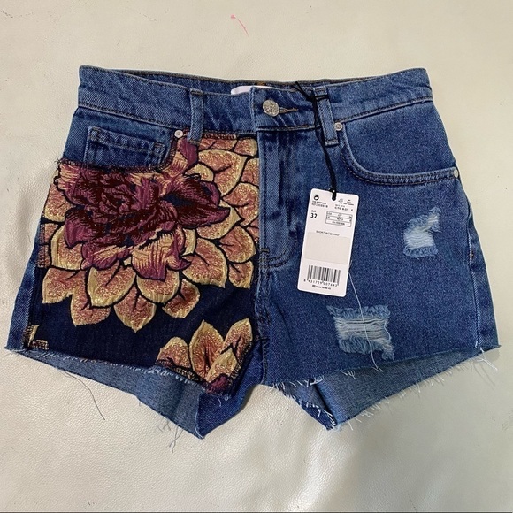Mango Denim Embroidered Shorts - Picture 10 of 10